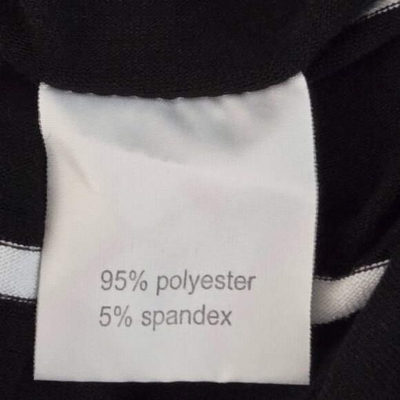 NWOT | Black White Stripe Sleeveless Maxi Dress A-Line Side Pockets | Large - Picture 4 of 6